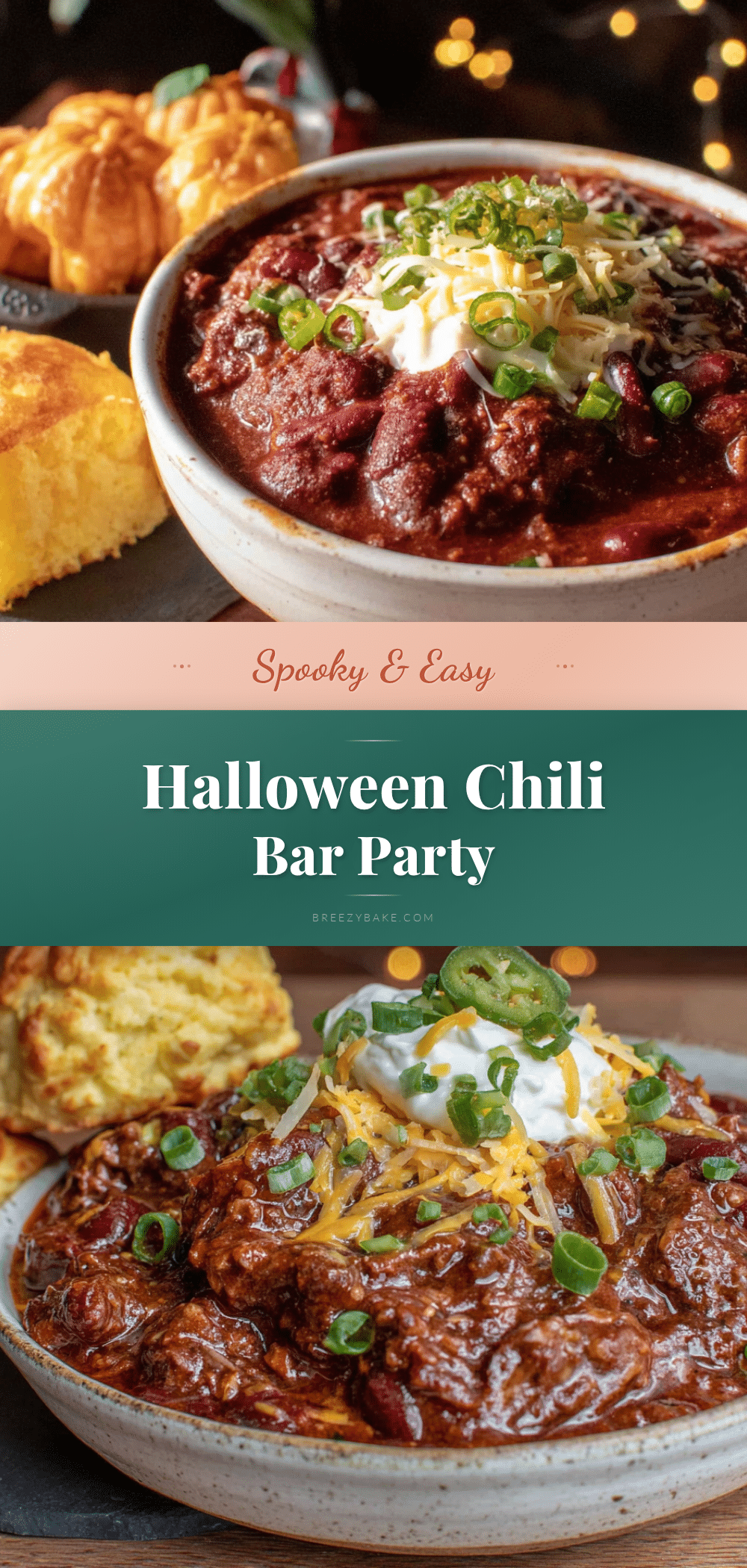 Halloween potluck chili bar recipe