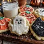halloween sugar cookies with royal icing - featured image