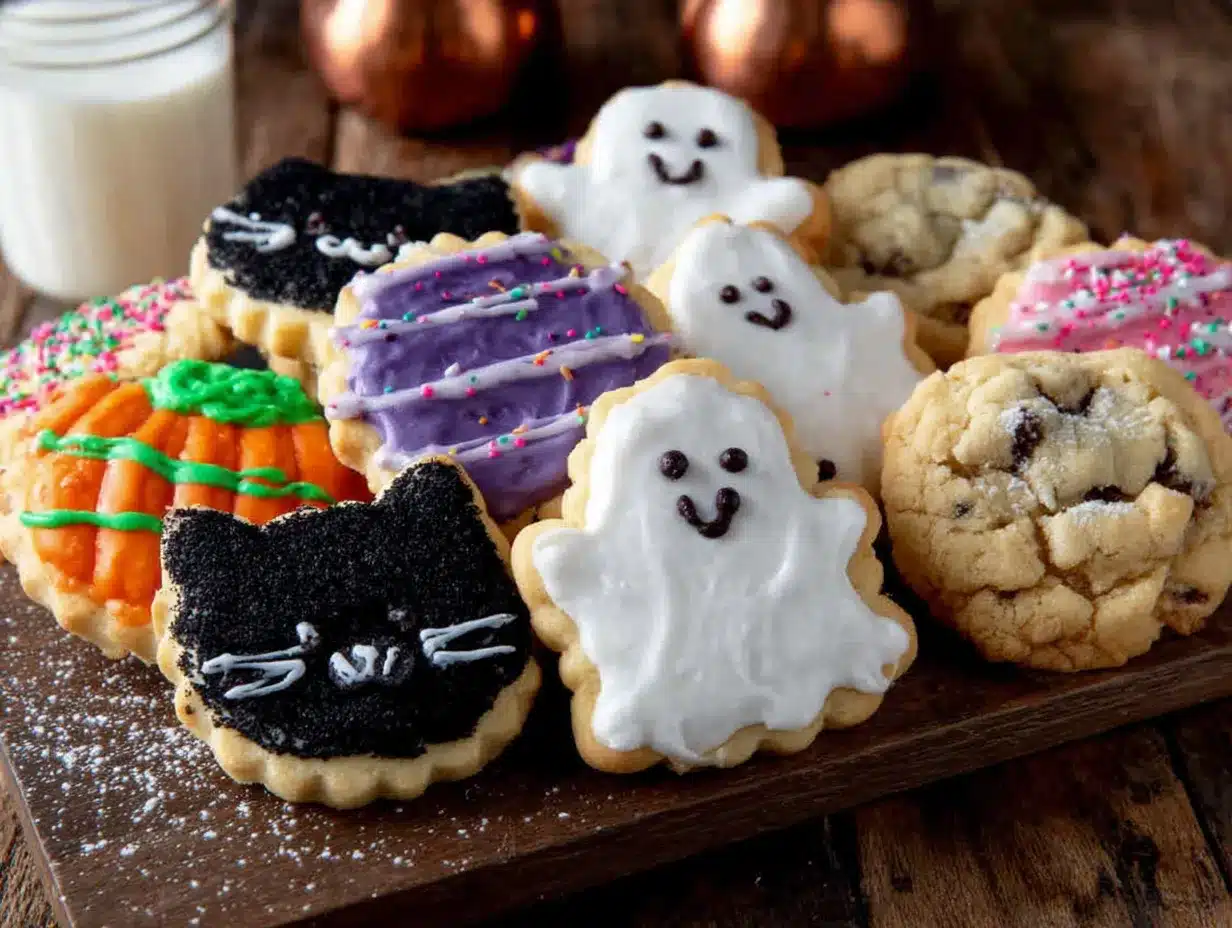 halloween sugar cookies with royal icing preparation steps