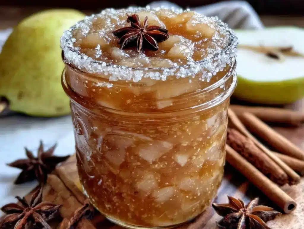Homemade Cinnamon Vanilla Pear Preserves - featured image