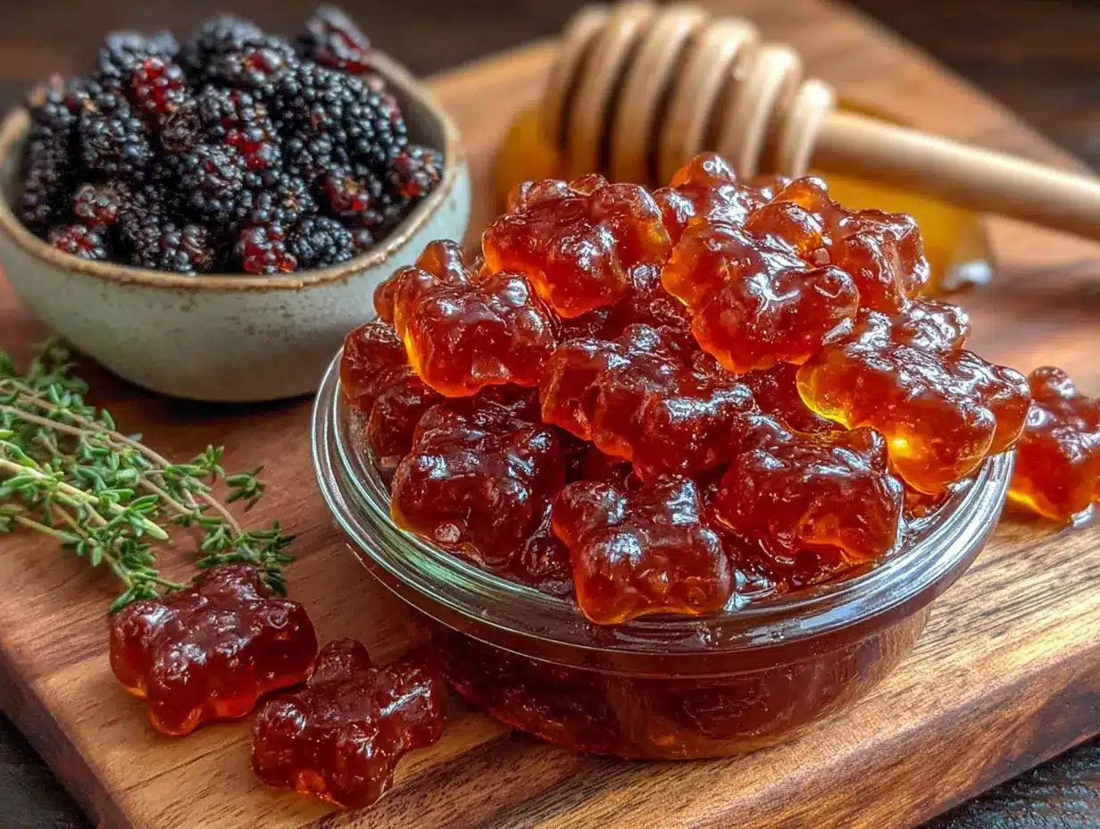 homemade honey elderberry gummies preparation steps