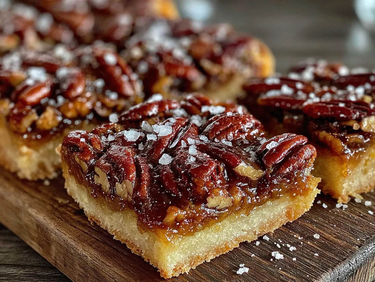 maple bourbon pecan pie bars preparation steps