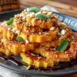 maple roasted delicata squash with feta - featured image