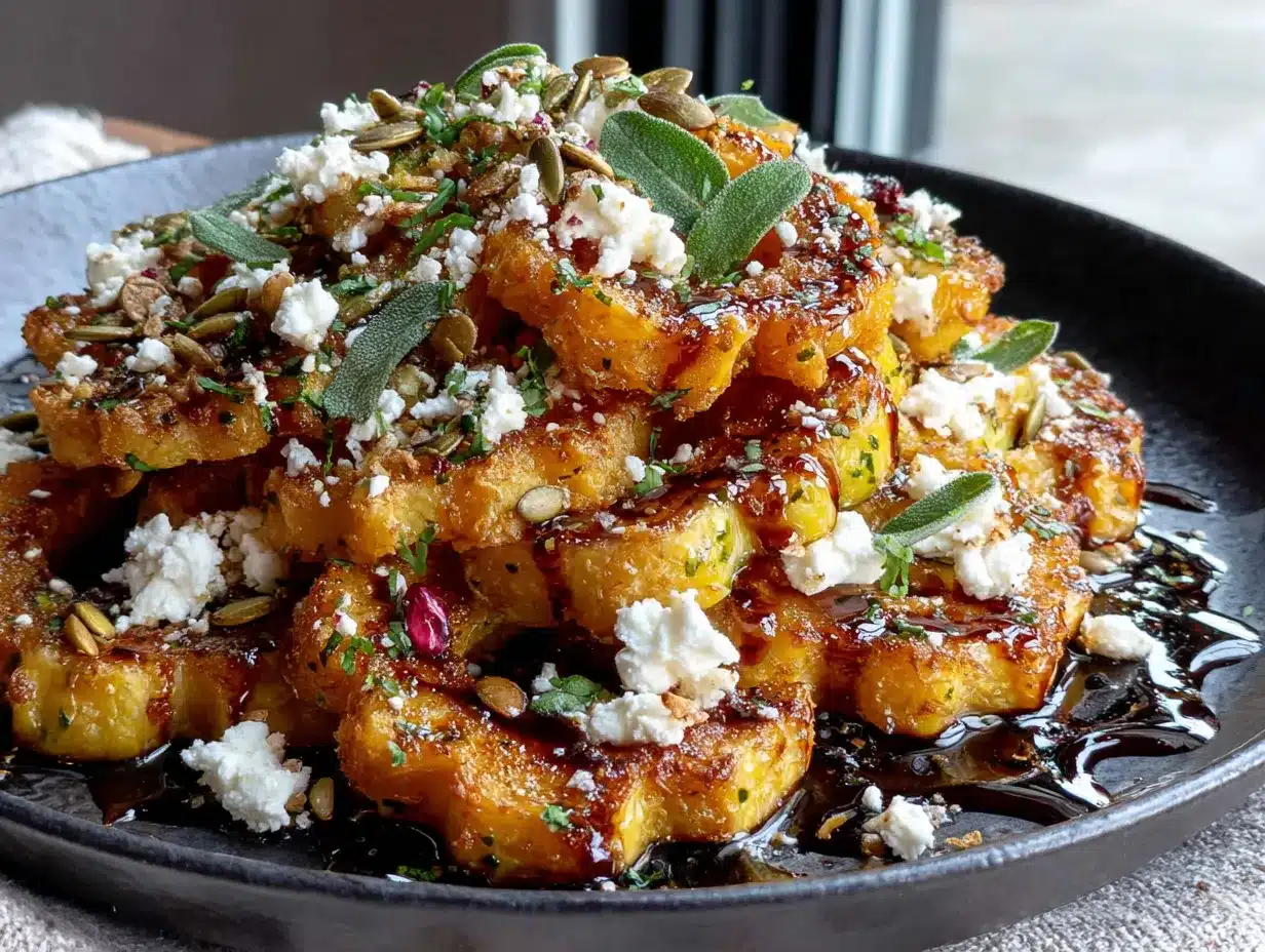 maple roasted delicata squash with feta preparation steps