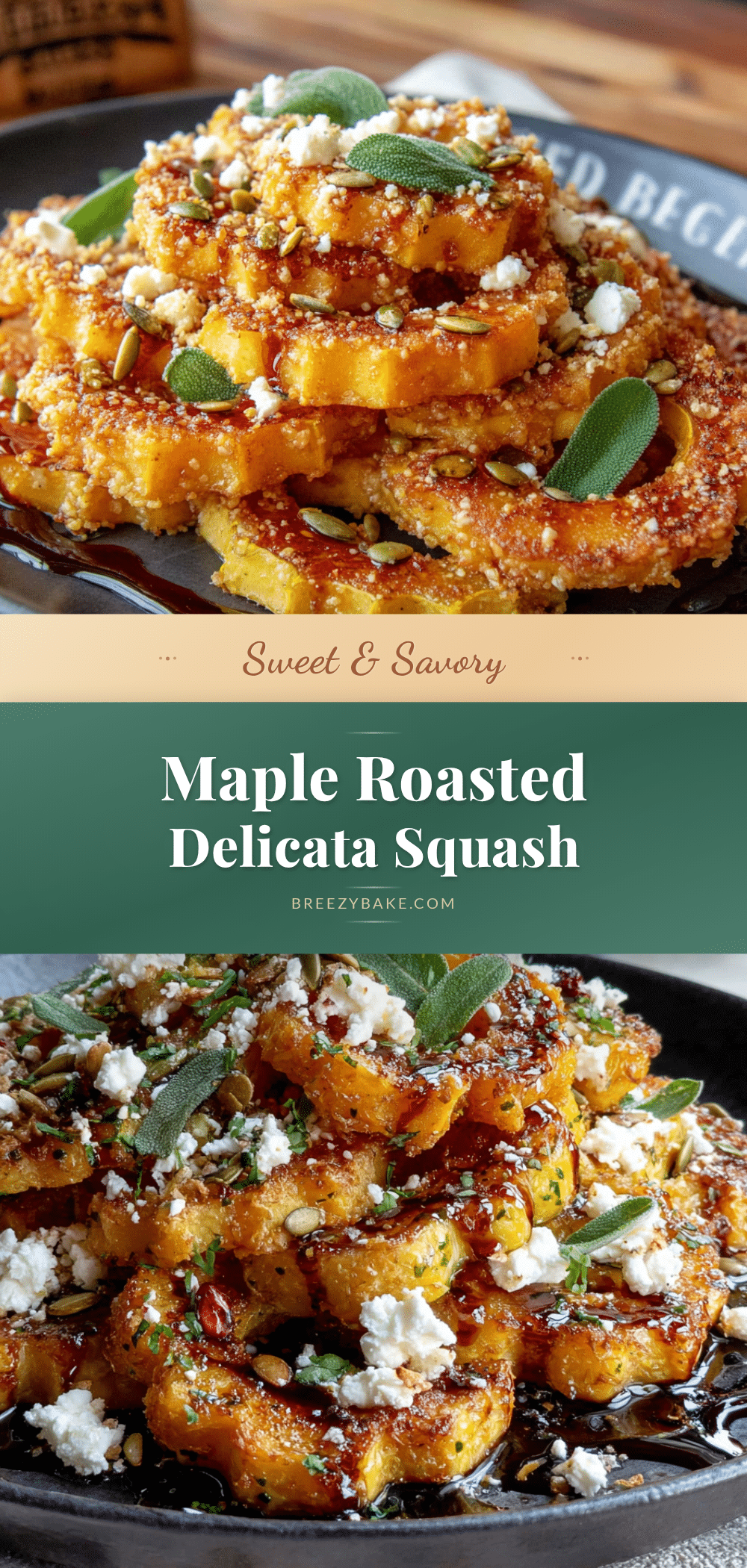 maple roasted delicata squash with feta recipe