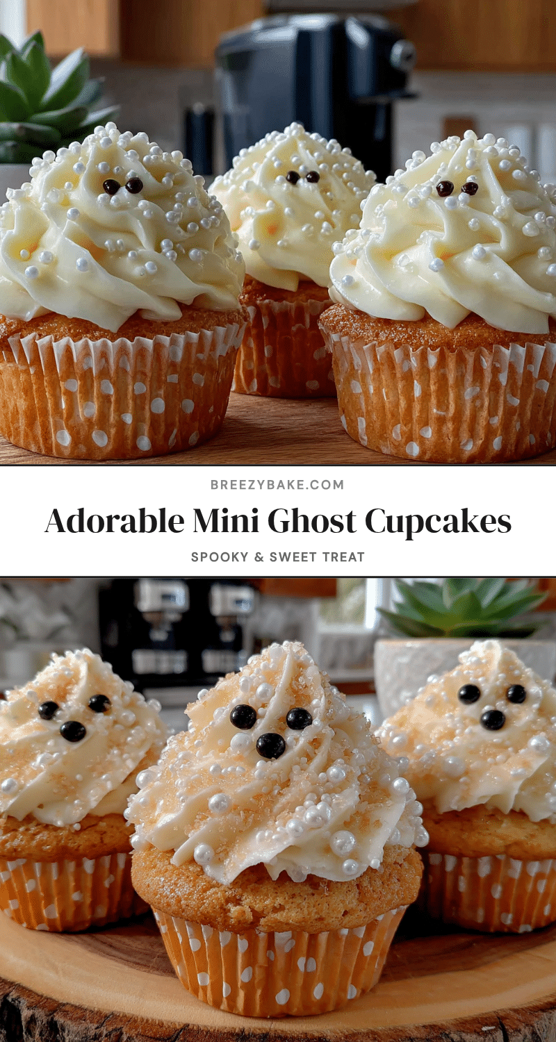 mini ghost cupcakes with buttercream faces recipe