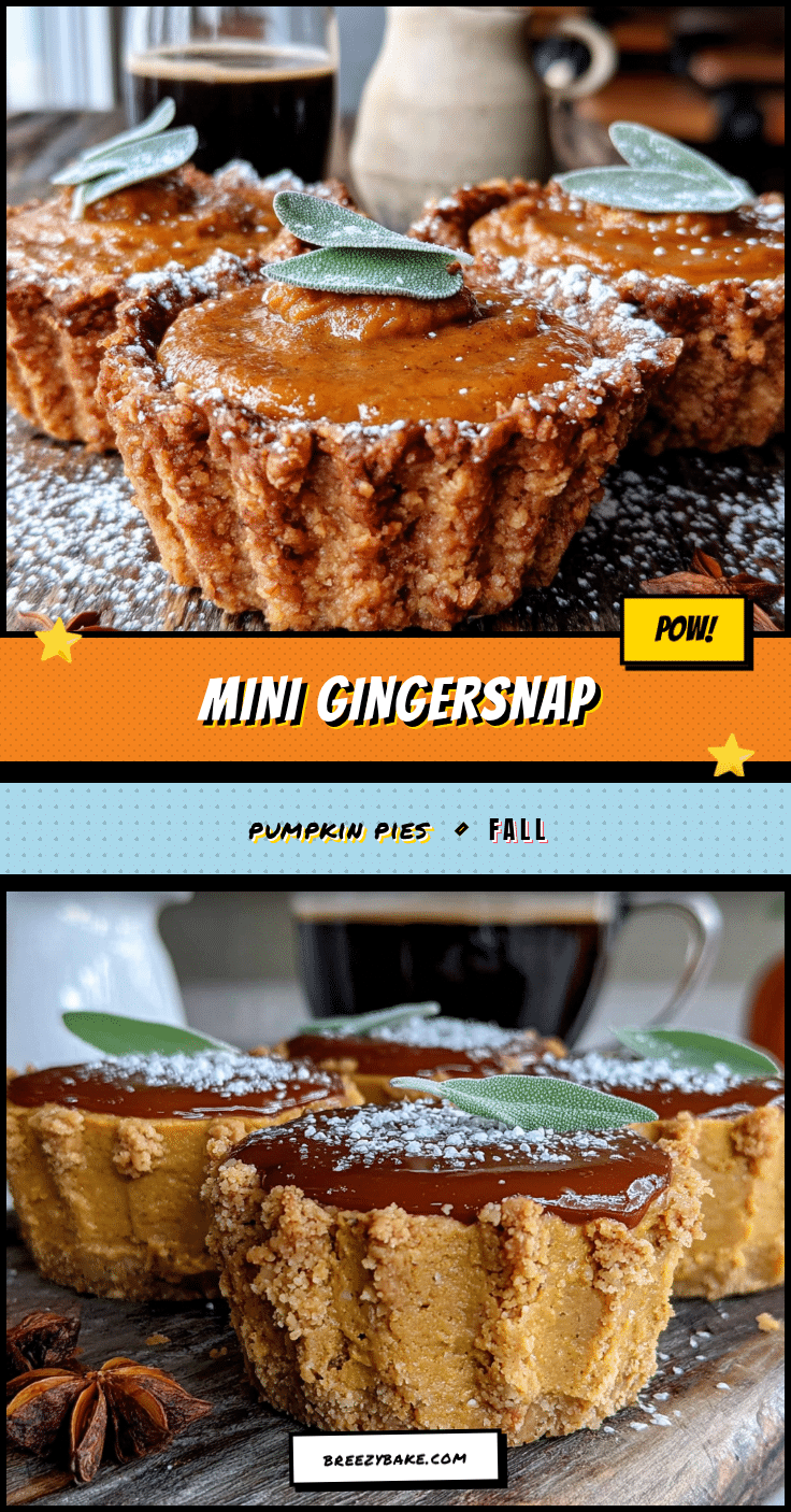 mini pumpkin pies with gingersnap crust recipe