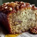 moist banana bread with walnuts - featured image