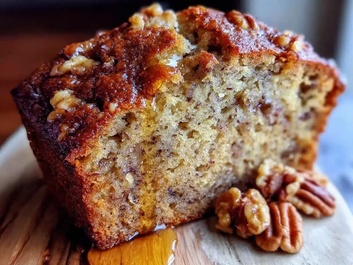 moist banana bread with walnuts preparation steps