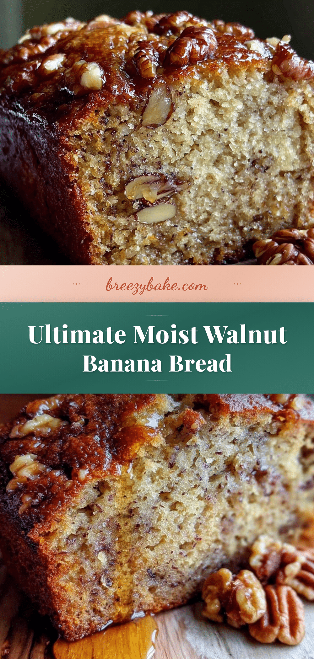 moist banana bread with walnuts recipe