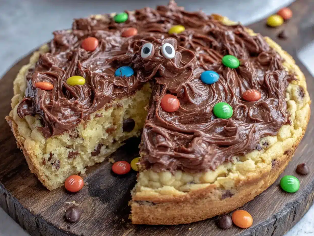 monster cookie cake preparation steps