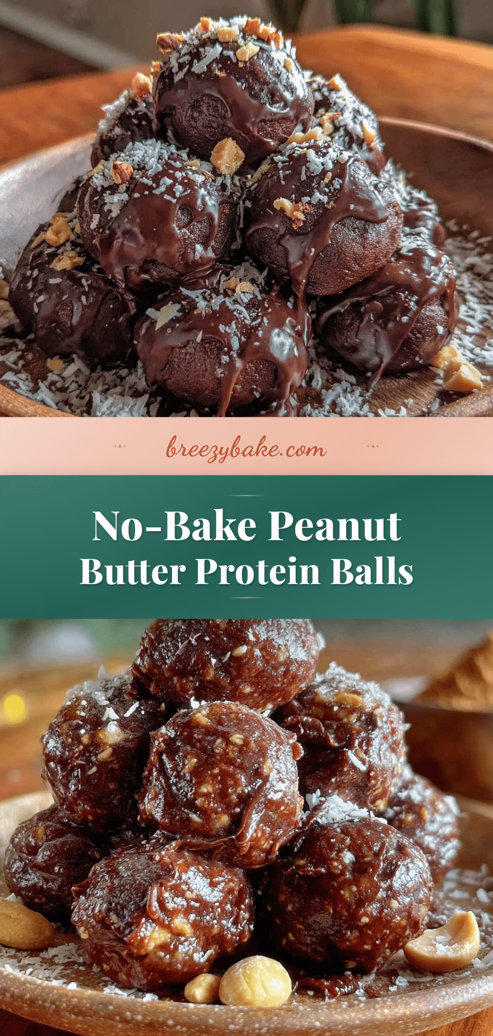 no-bake chocolate peanut butter protein balls recipe