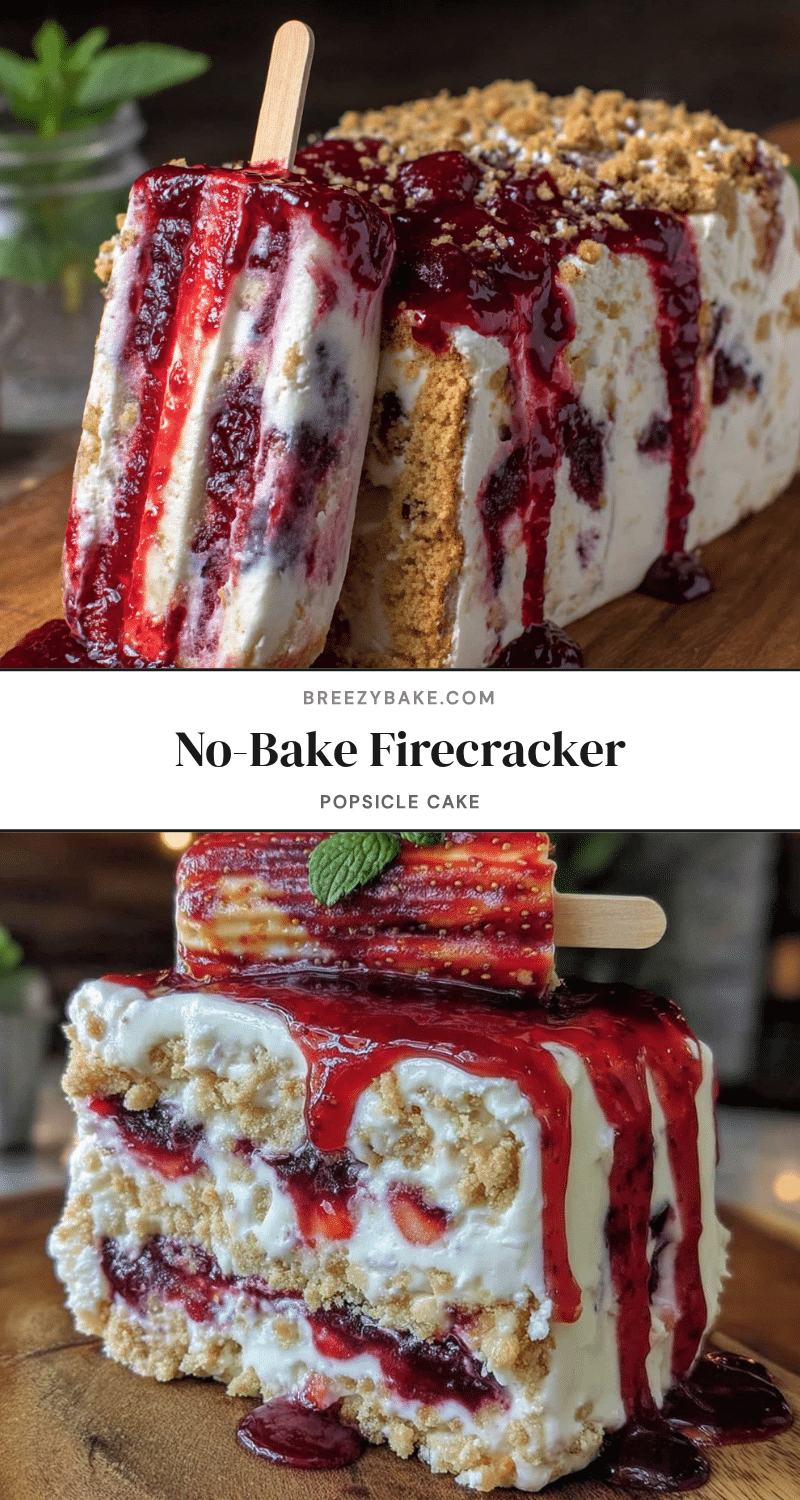 no-bake firecracker popsicle cake recipe