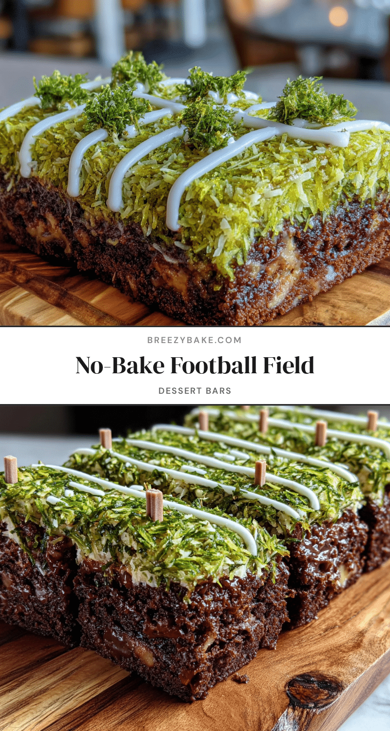 no-bake football field dessert bars recipe