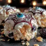 No-Bake Halloween Rice Krispie Eyeball Treats - featured image