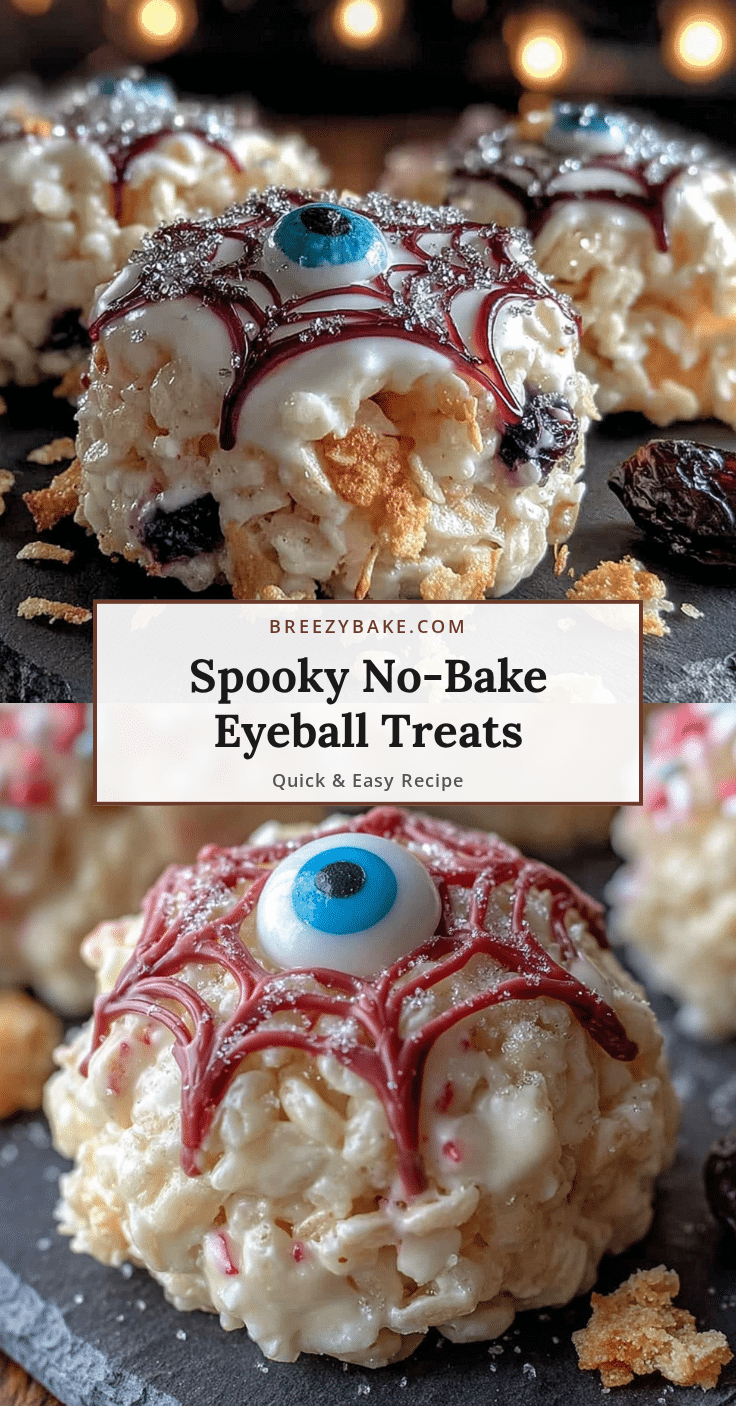 No-Bake Halloween Rice Krispie Eyeball Treats recipe