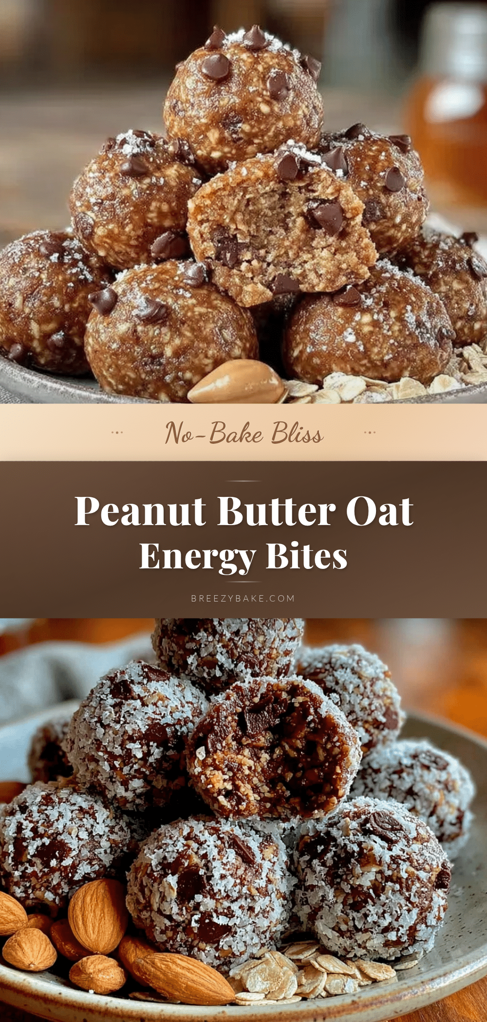 no-bake peanut butter oat energy bites recipe