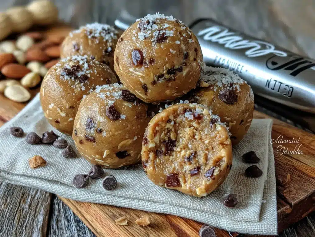 no-bake peanut butter protein balls - featured image
