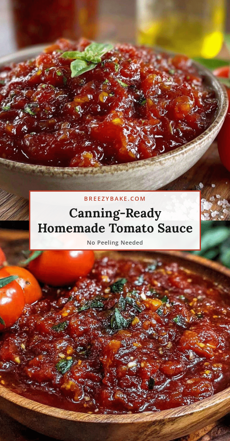 no-peel tomato sauce for canning recipe