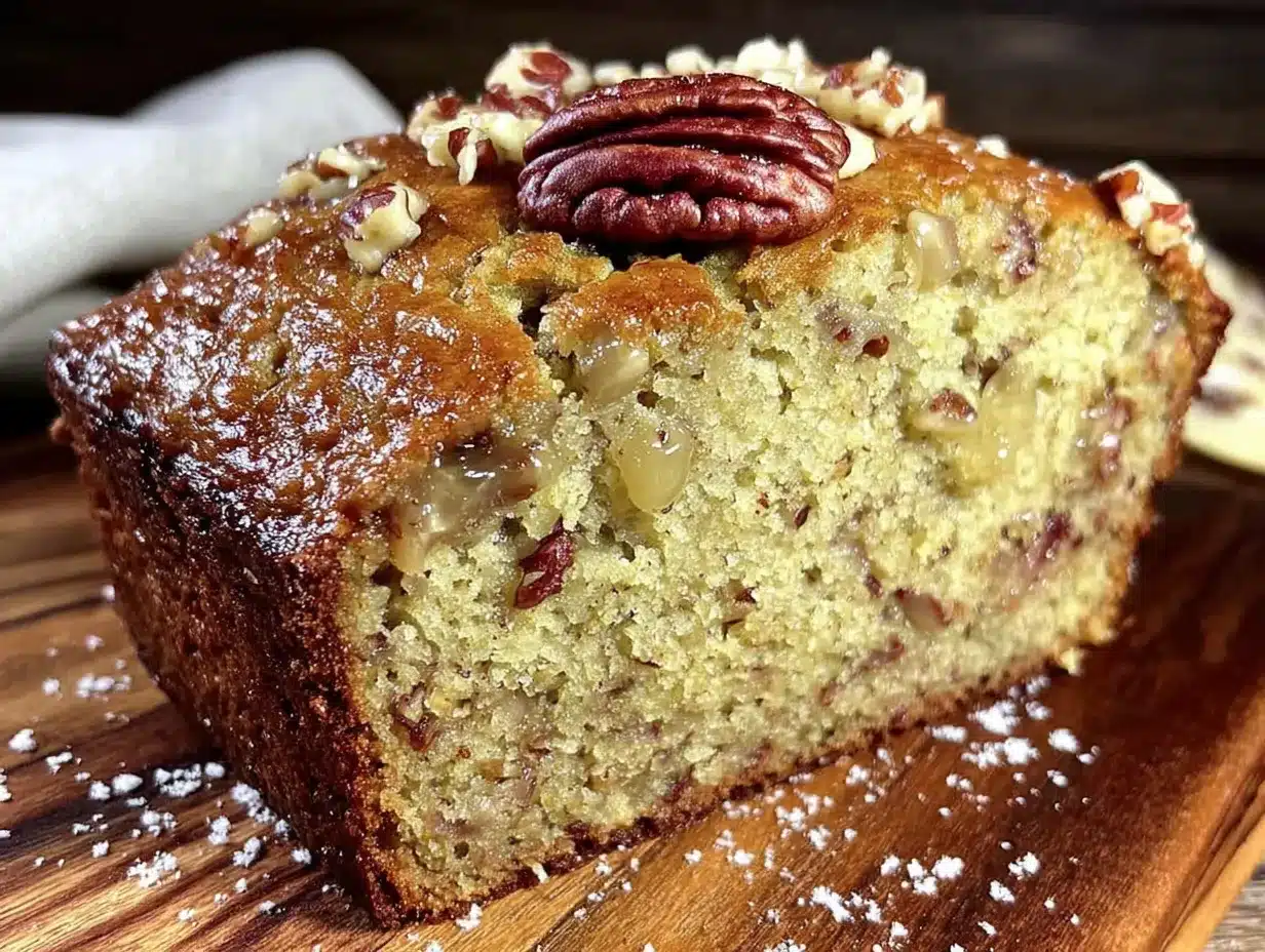 one-bowl banana bread with walnuts preparation steps