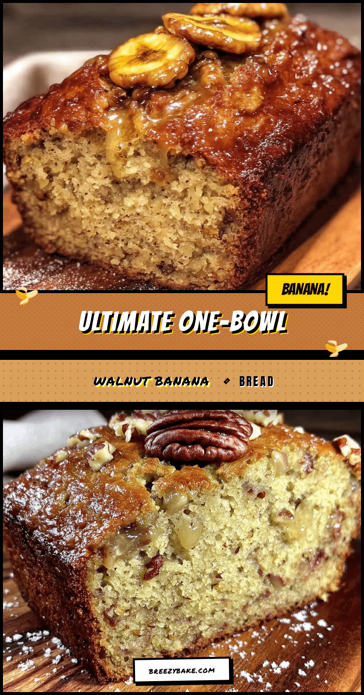 one-bowl banana bread with walnuts recipe