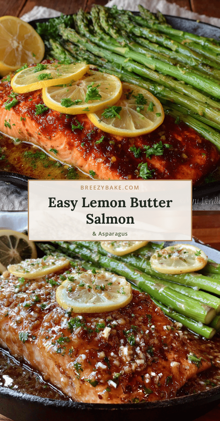 one-pan lemon garlic butter salmon and asparagus recipe