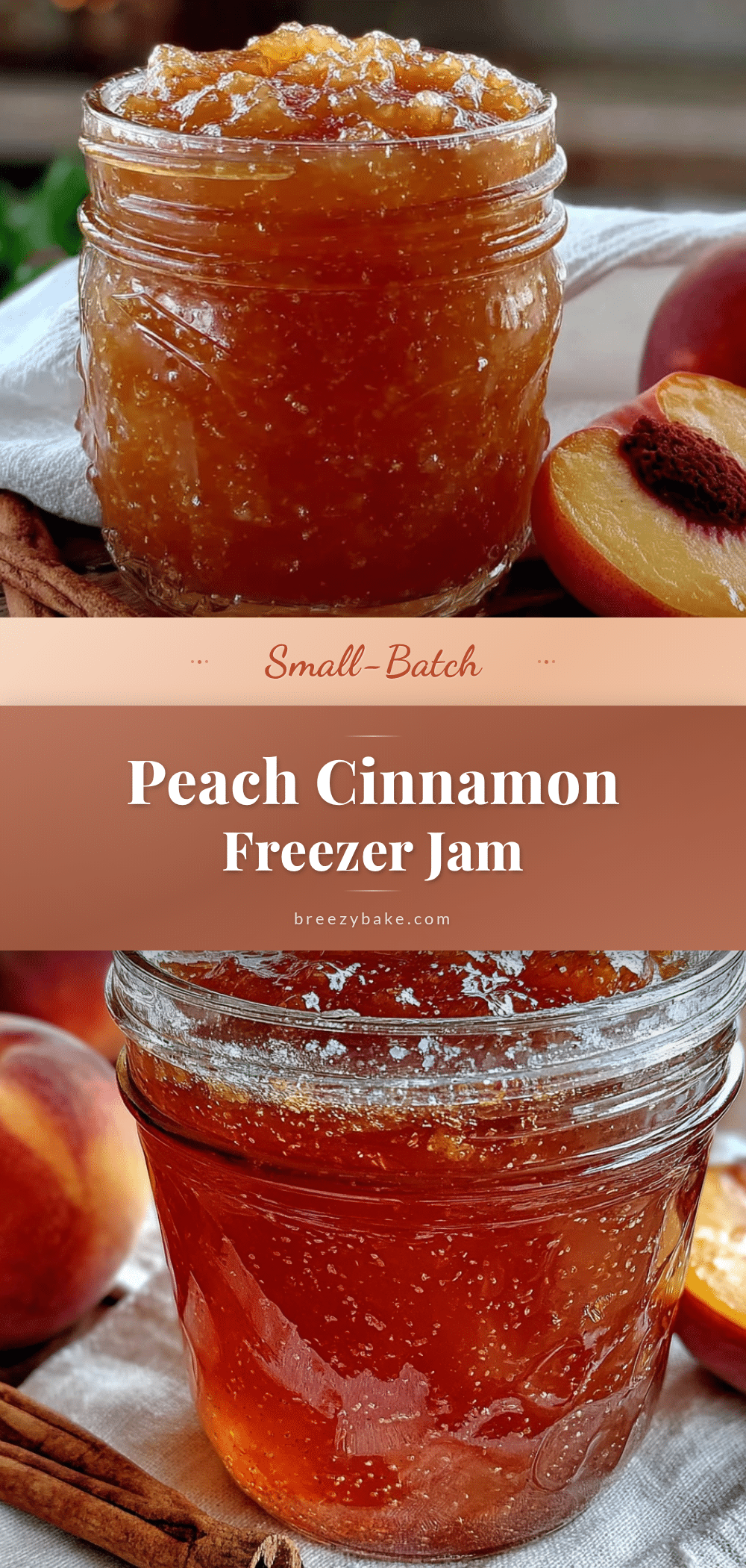 peach cinnamon freezer jam recipe