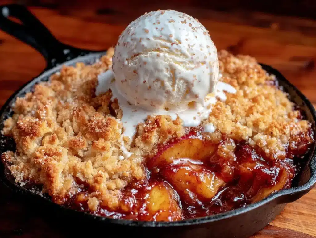 peach cobbler skillet - featured image