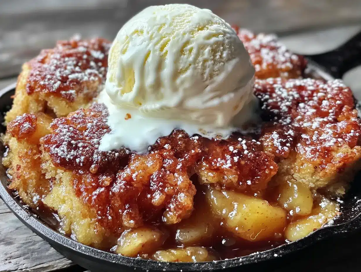 peach cobbler skillet preparation steps