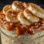 peanut butter banana overnight oats - featured image