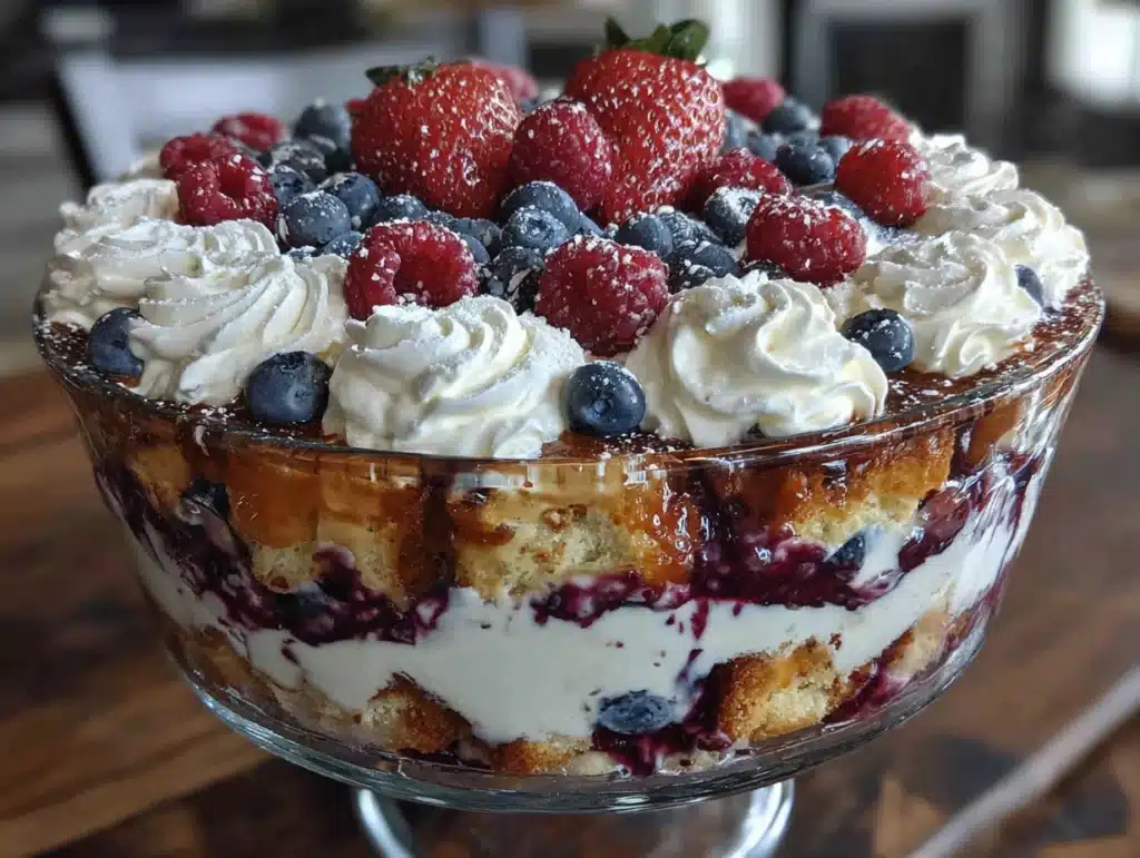 Perfect Red White and Blue Berry Trifle for Labor Day - featured image