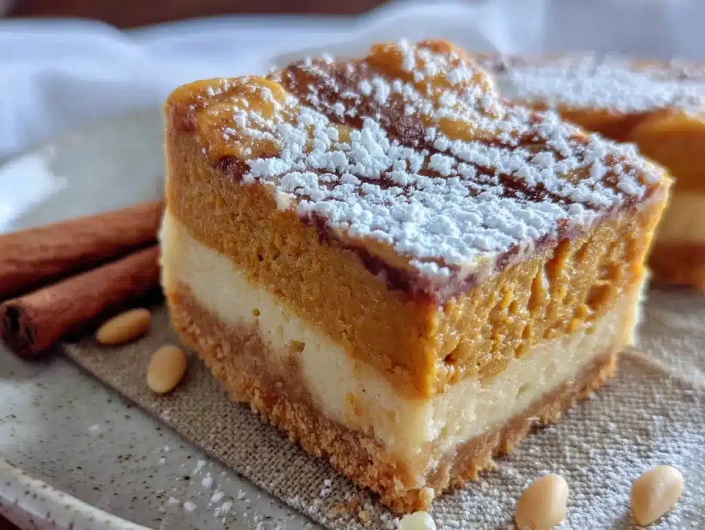pumpkin cheesecake swirl bars - featured image