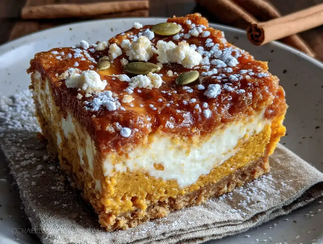 pumpkin cheesecake swirl bars preparation steps