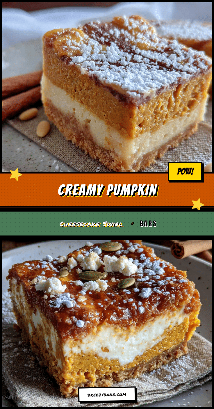 pumpkin cheesecake swirl bars recipe