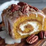 pumpkin cream cheese roll - featured image