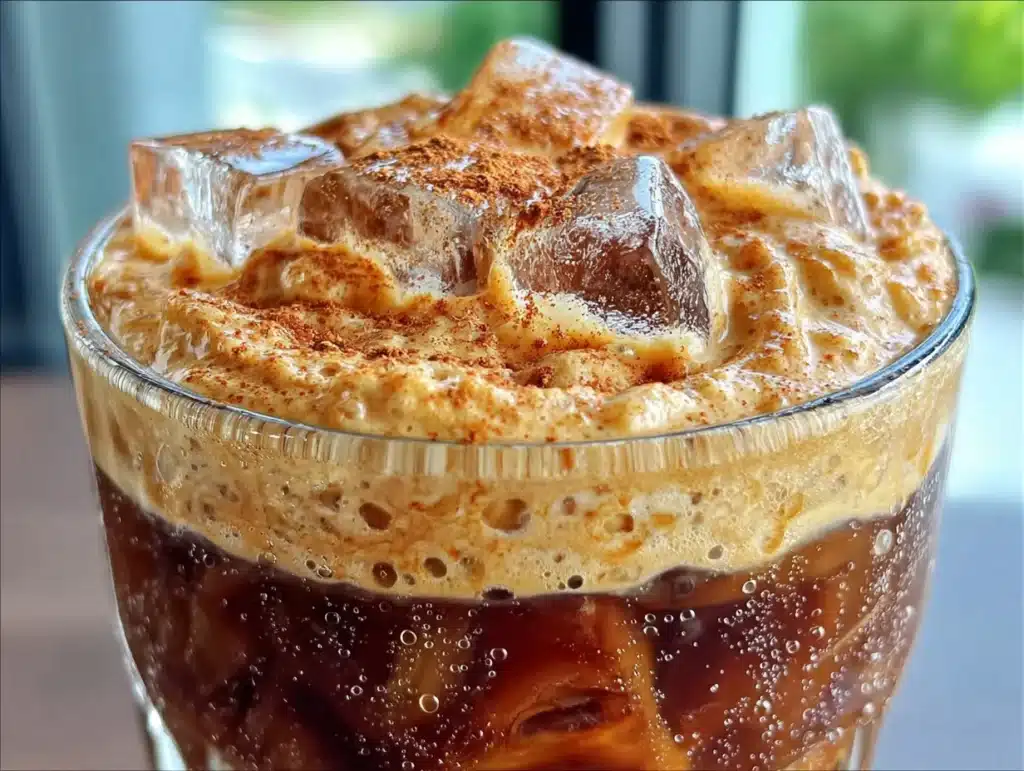 pumpkin cream cold foam iced coffee - featured image