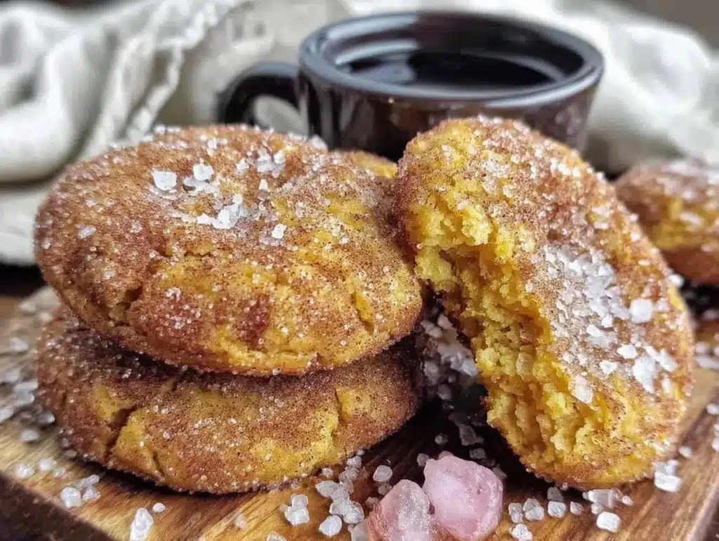 pumpkin snickerdoodle cookies - featured image