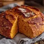 pumpkin sourdough discard bread - featured image