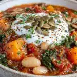 pumpkin white bean chili - featured image