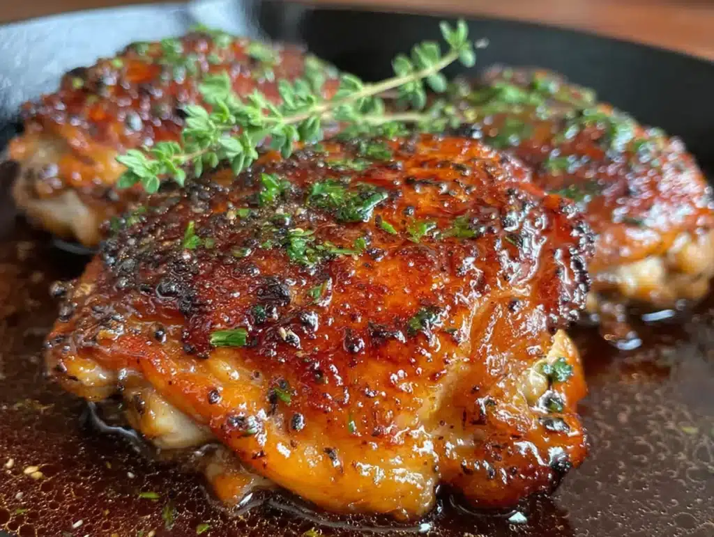 quick garlic butter chicken thighs - featured image