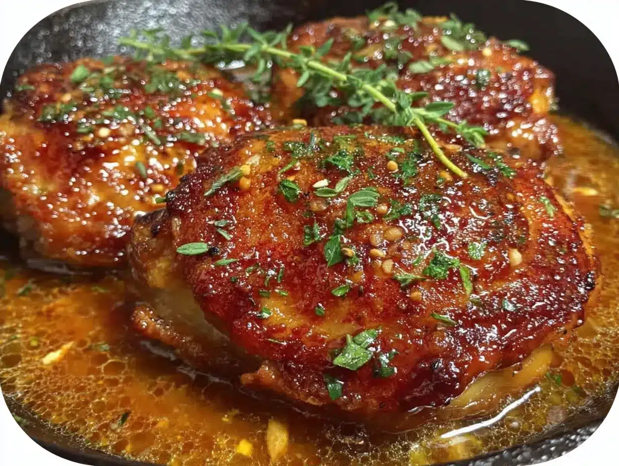 quick garlic butter chicken thighs preparation steps