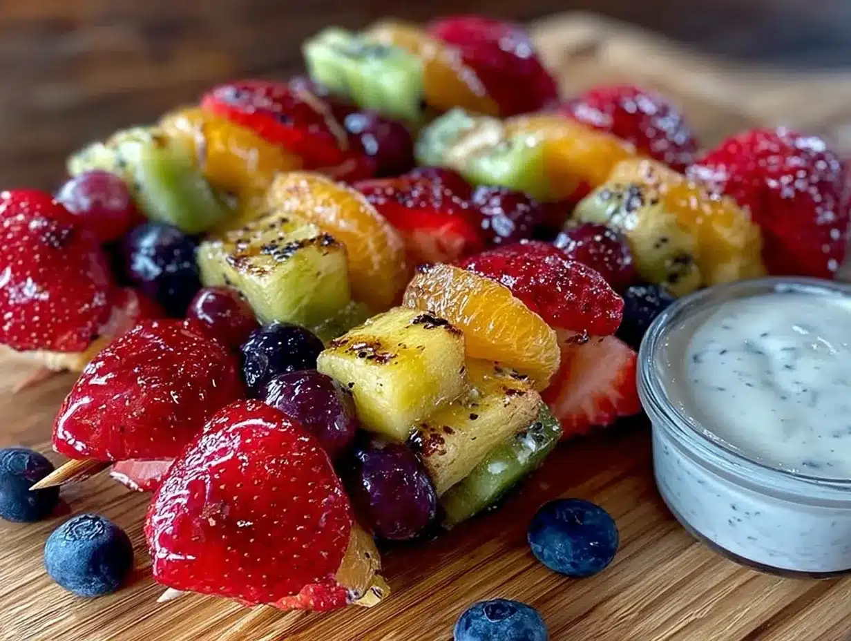 rainbow fruit kabobs preparation steps