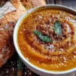 roasted butternut squash soup with brown butter - featured image