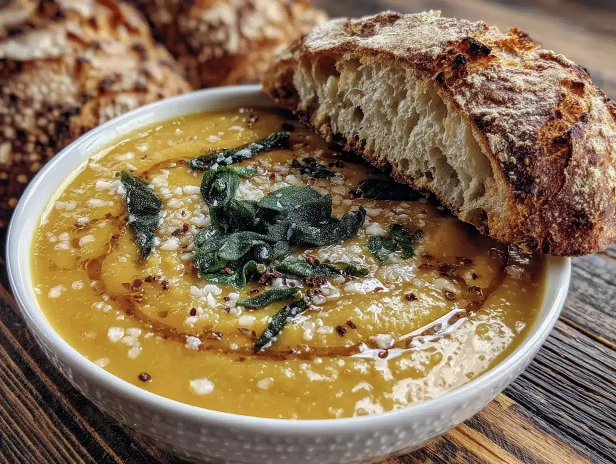 roasted butternut squash soup with brown butter preparation steps