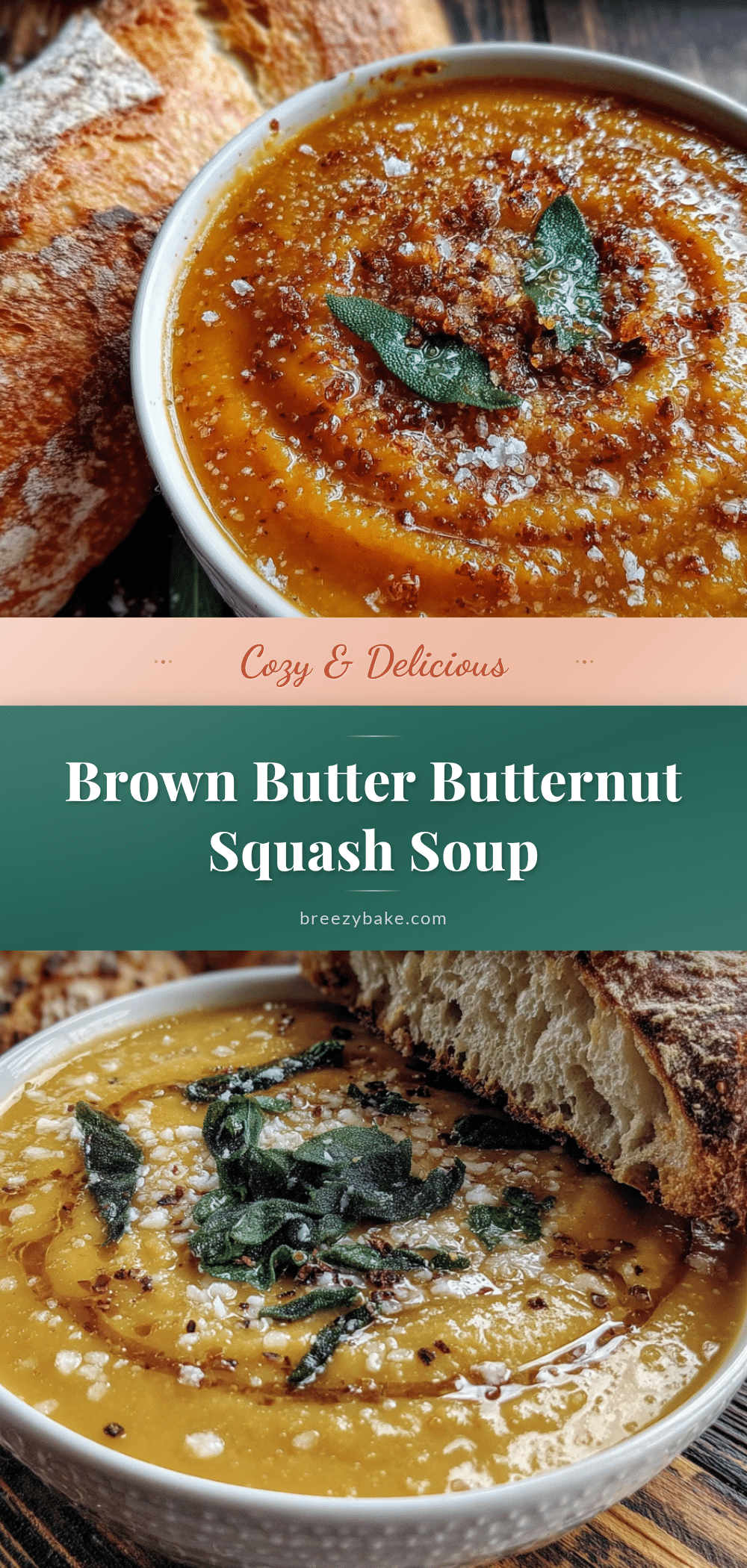 roasted butternut squash soup with brown butter recipe