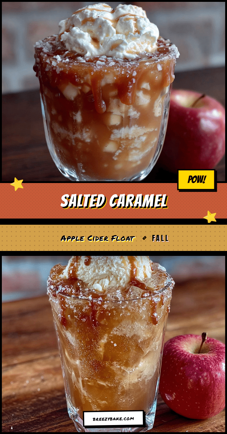 Salted Caramel Apple Cider Float recipe