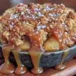 Salted caramel apple crisp - featured image