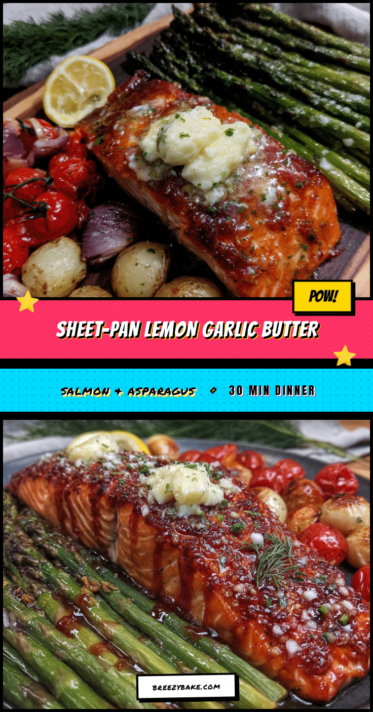 sheet pan salmon lemon garlic butter recipe