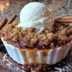 slow cooker apple crisp for two - featured image