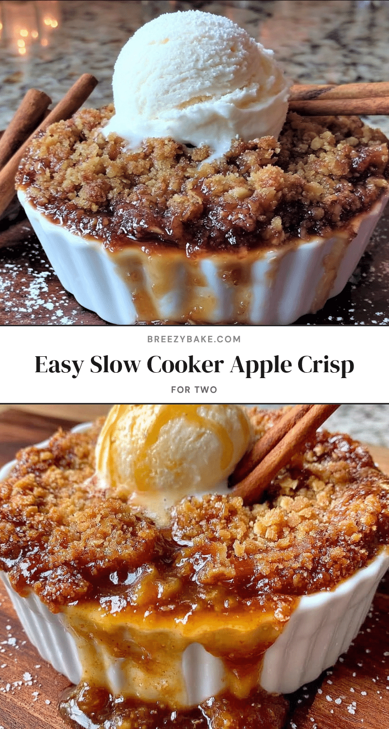 slow cooker apple crisp for two recipe